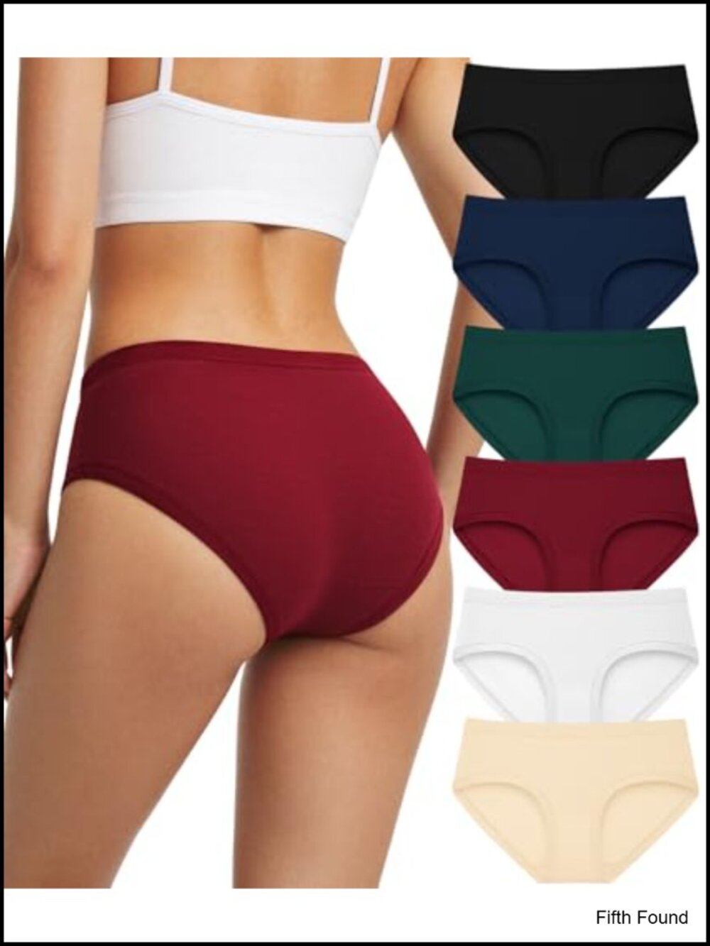Women's Hipster Panties 6 Pack Cotton Low Rise Full Coverage Underwear